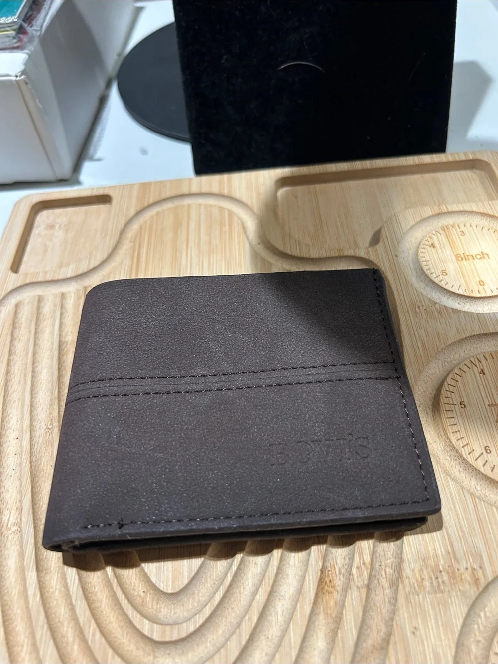 Brown Men’s Leather Card & Key Wallet by